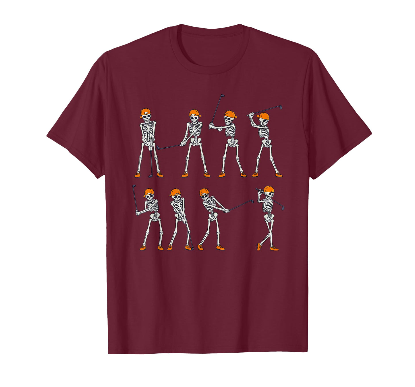 Halloween Golf Skeleton Vintage Funny Golf Halloween T-Shirt