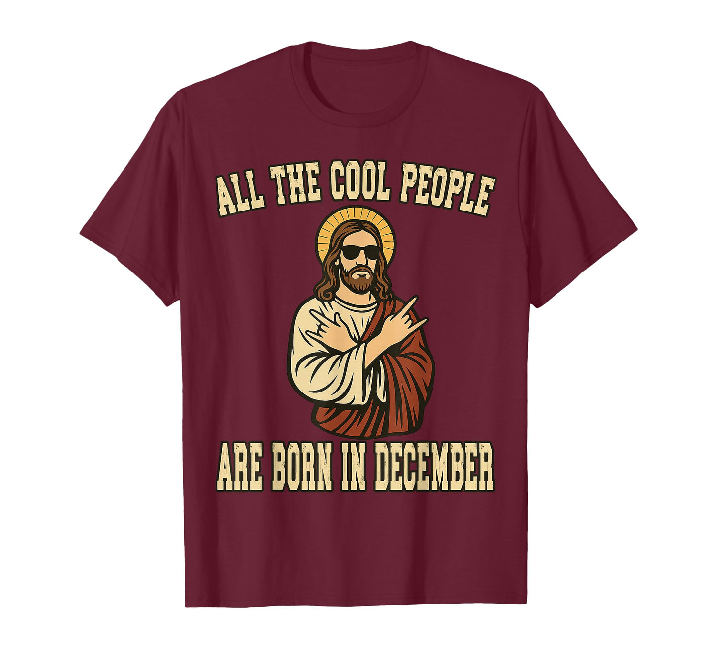 All Cool People are Born in December Jesus Bday Christmas T-Shirt