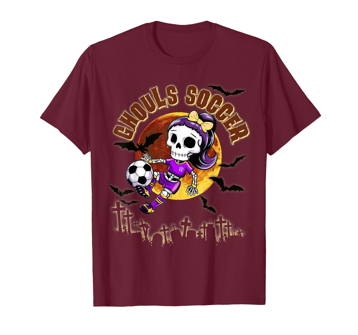Halloween Soccer Girl for Teen Girls October Trick or Treat T-Shirt