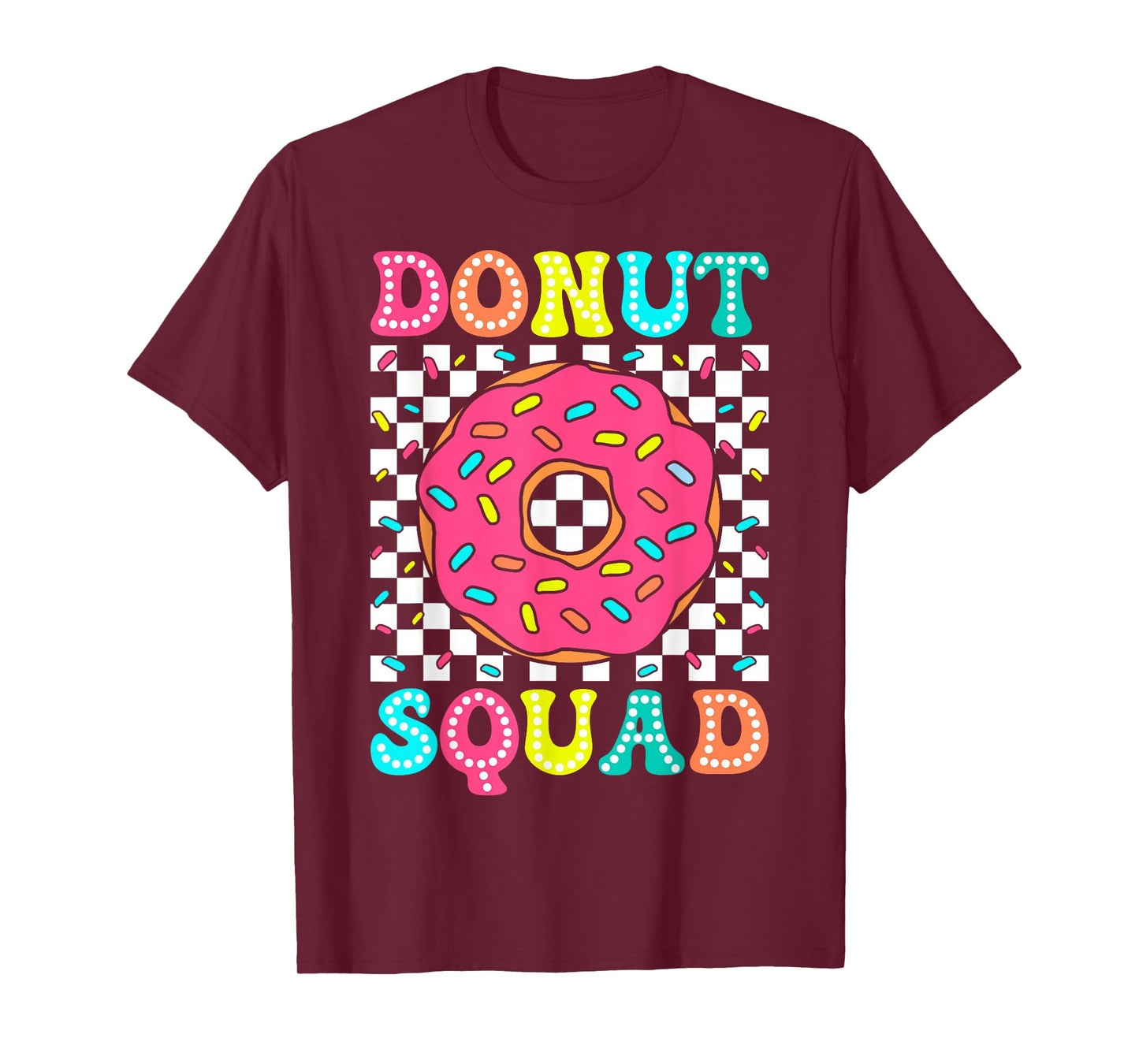 Donut Squad Groovy Donut Lover Birthday Party Girls T-Shirt