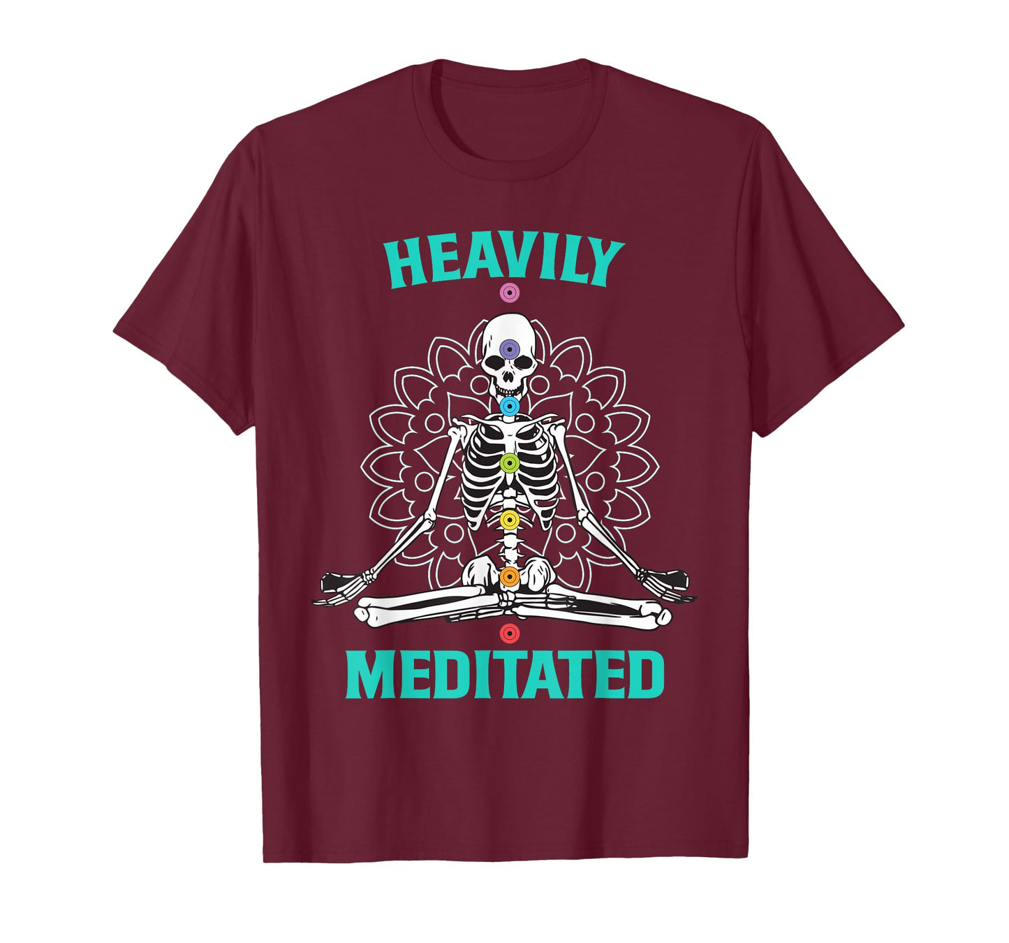 Heavily Meditated Skeleton Funny Yoga Meditation Pun T-Shirt