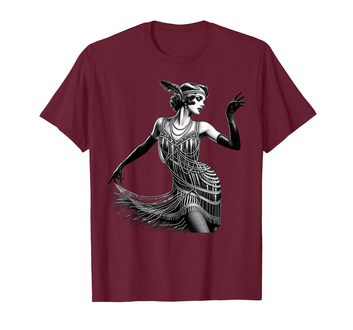 ROARING 1920's Great, Gatsby Glamorous Woman Flapper T-Shirt