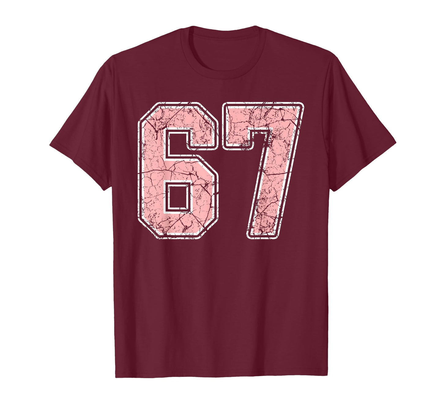 Pink and White Number 67 Jersey Player Uniform #67 Fan T-Shirt