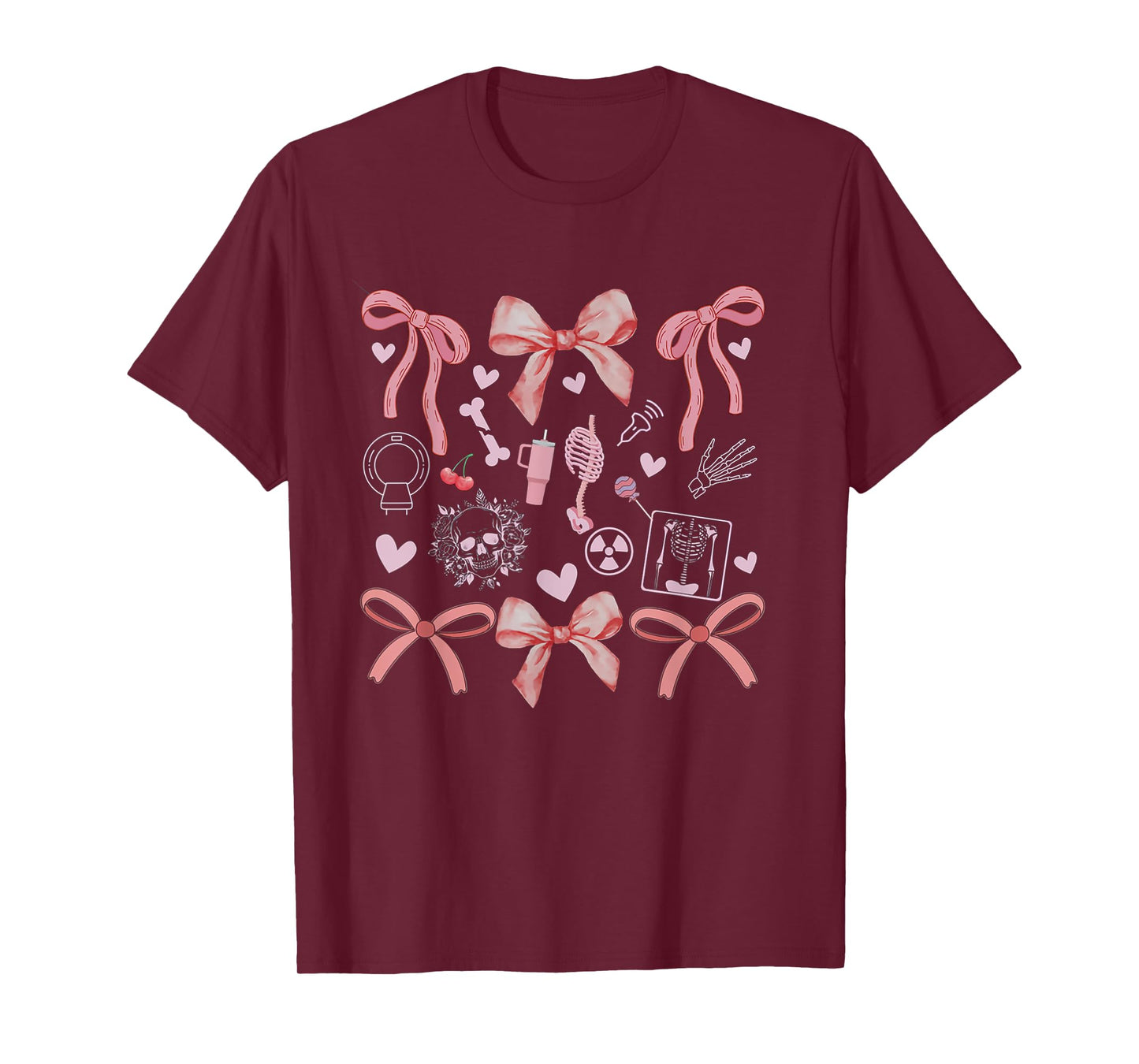 Women Radiology Coquette Bows XRay Tech Graduation MRI Tech T-Shirt