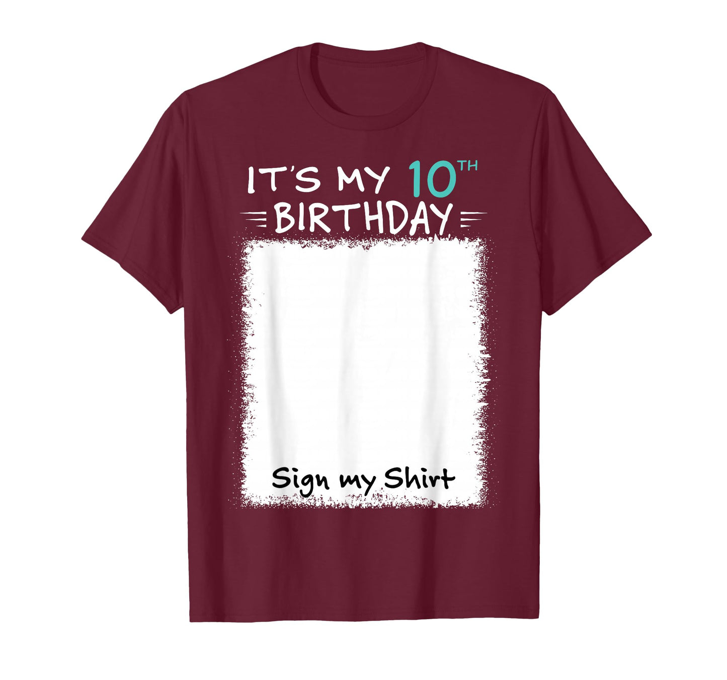 It's My 10th Birthday Sign My Shirt 10 Years Old Party Funny T-Shirt