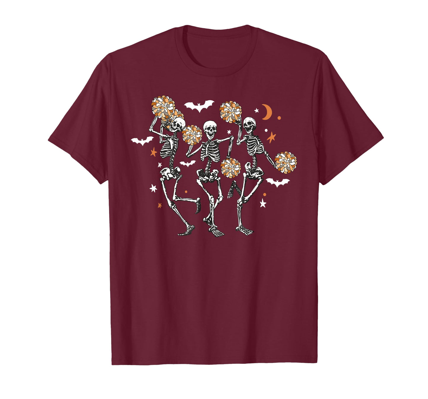 Skeleton Cheerleading Dancing Halloween Cheerleader Spooky T-Shirt