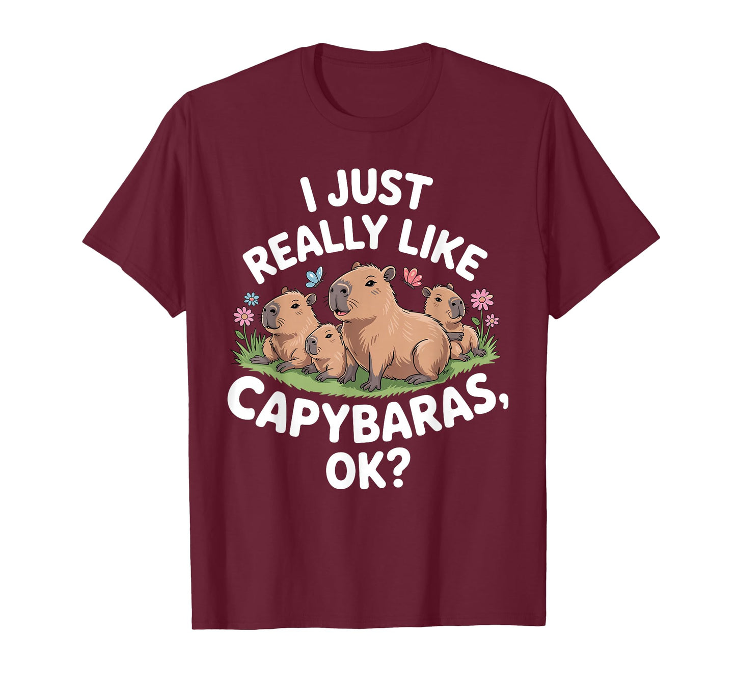 Funny Capybara Design for Men Women Adults Capybara Lover T-Shirt