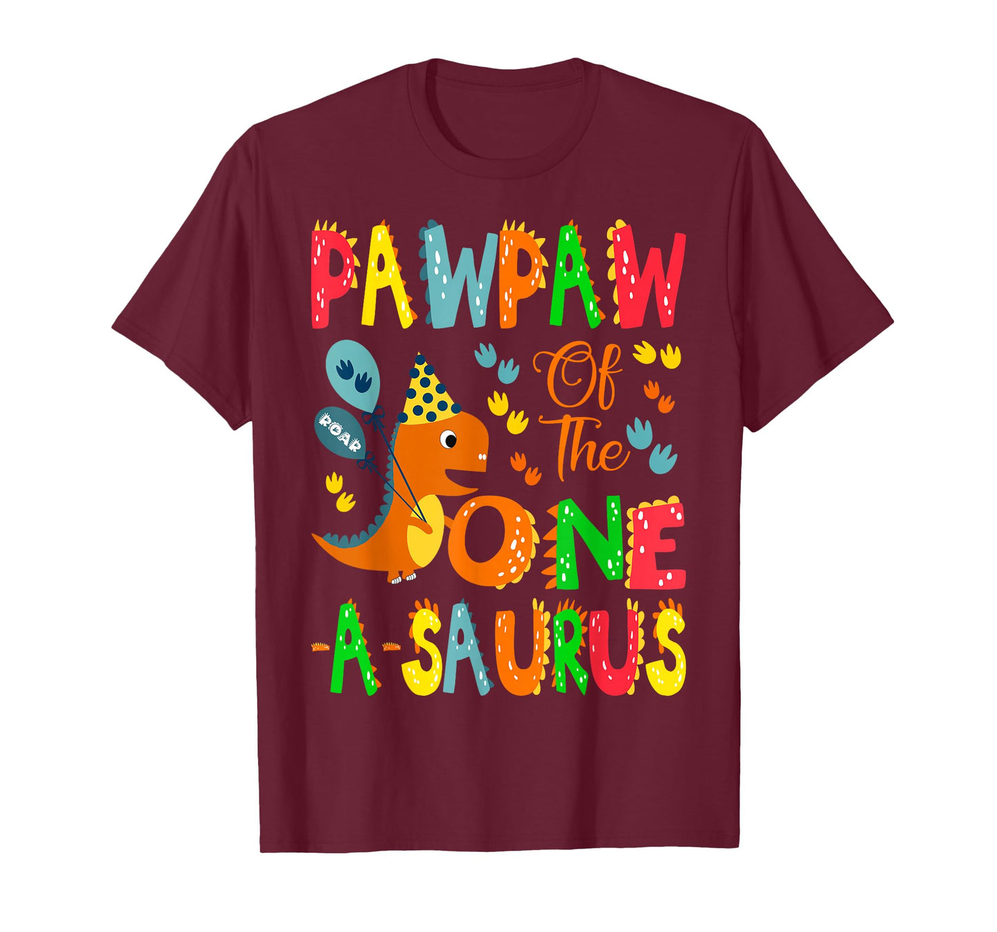 Pawpaw of The One-A-Saurus 1st Birthday Boy Dinosaur Lover T-Shirt