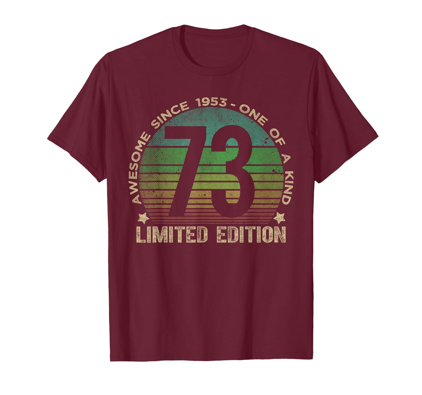 73 Year Old Gifts Vintage 1953 Limited Edition 73rd Birthday T-Shirt