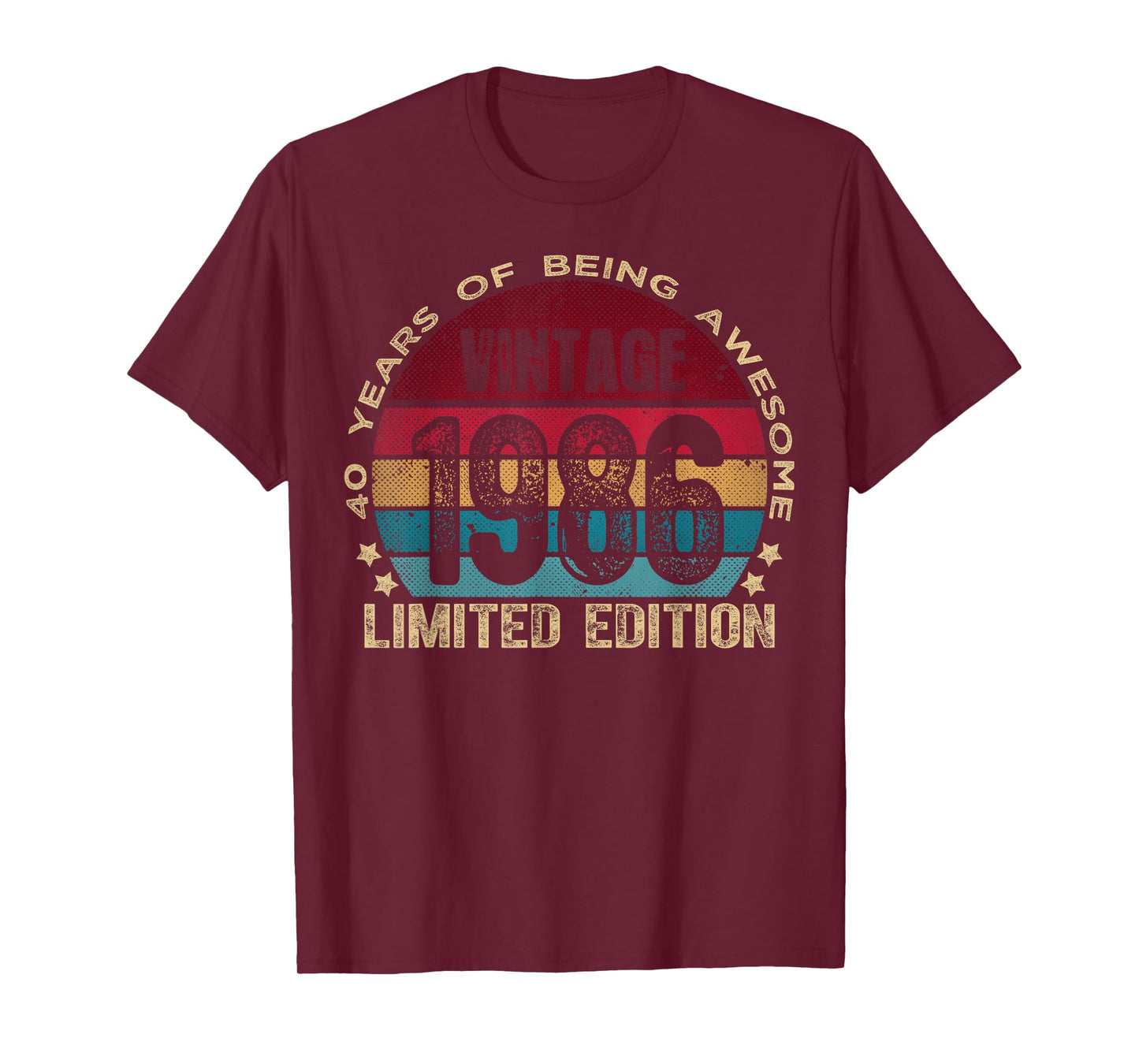 40 Year Old Gifts Vintage 1986 Limited Edition 40th Birthday T-Shirt