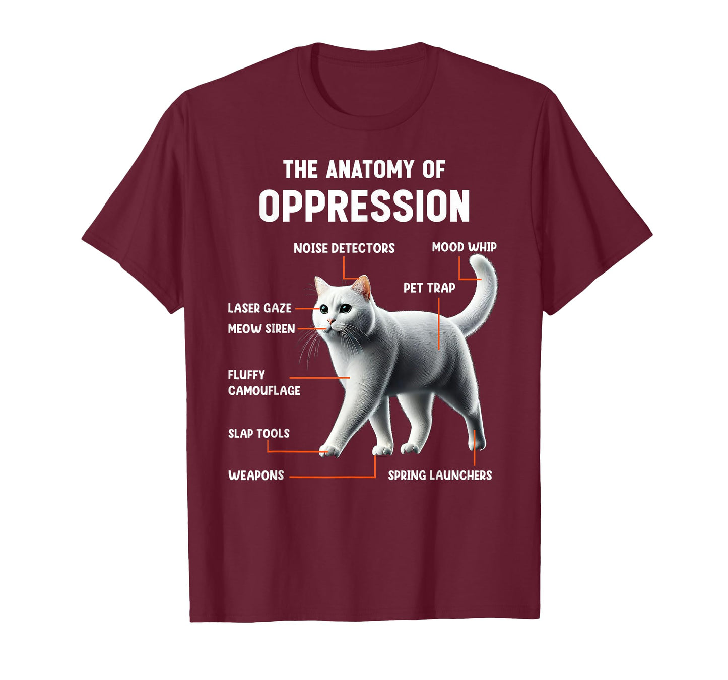 The Anatomy of Oppression Sarcastic Cat T-Shirt