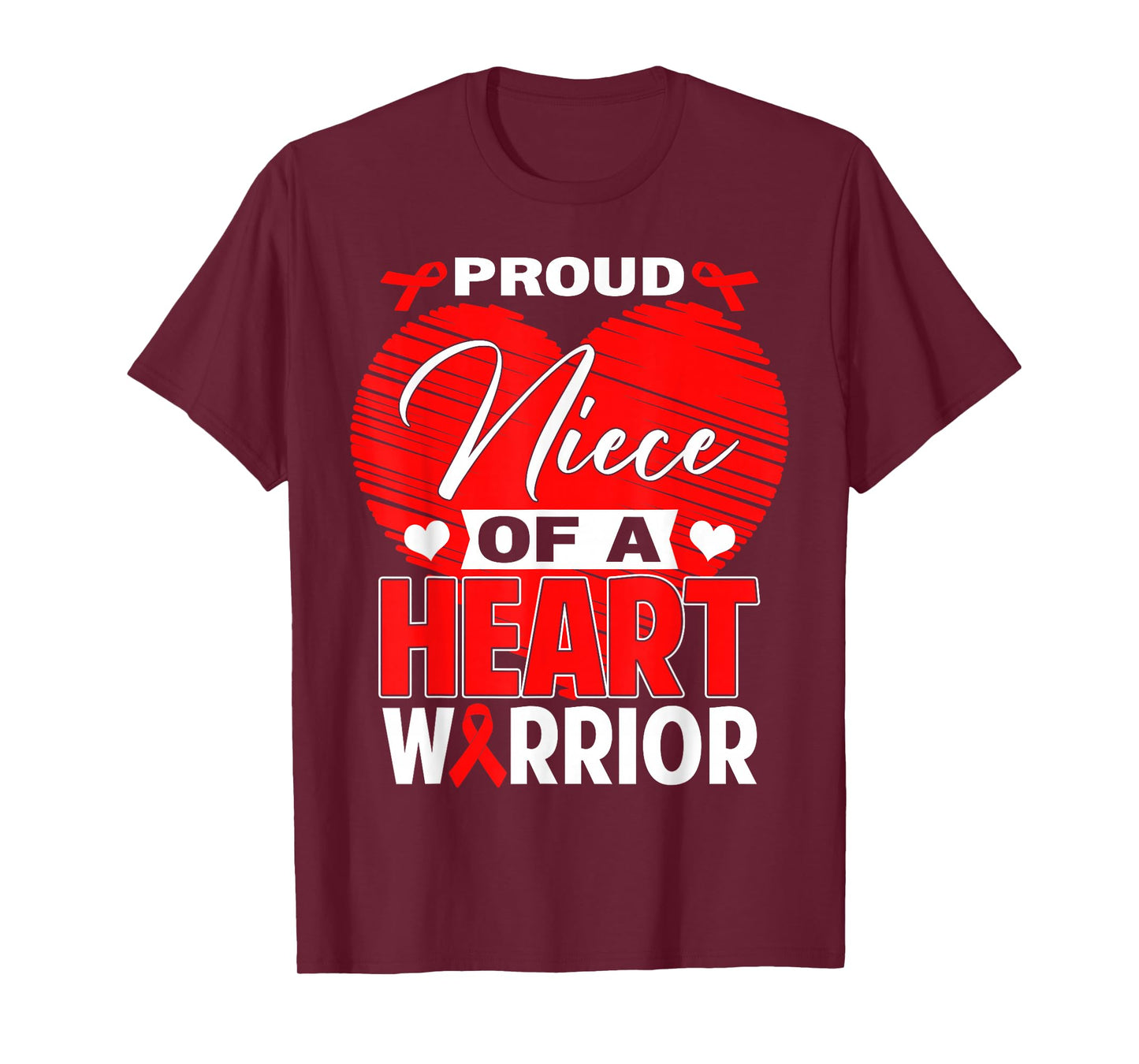 Proud Niece of Heart Warrior Heart Disease Awareness T-Shirt