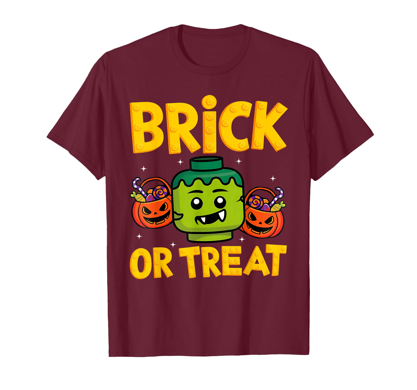 Brick or Treat Halloween Master Builder Blocks Building Kids T-Shirt