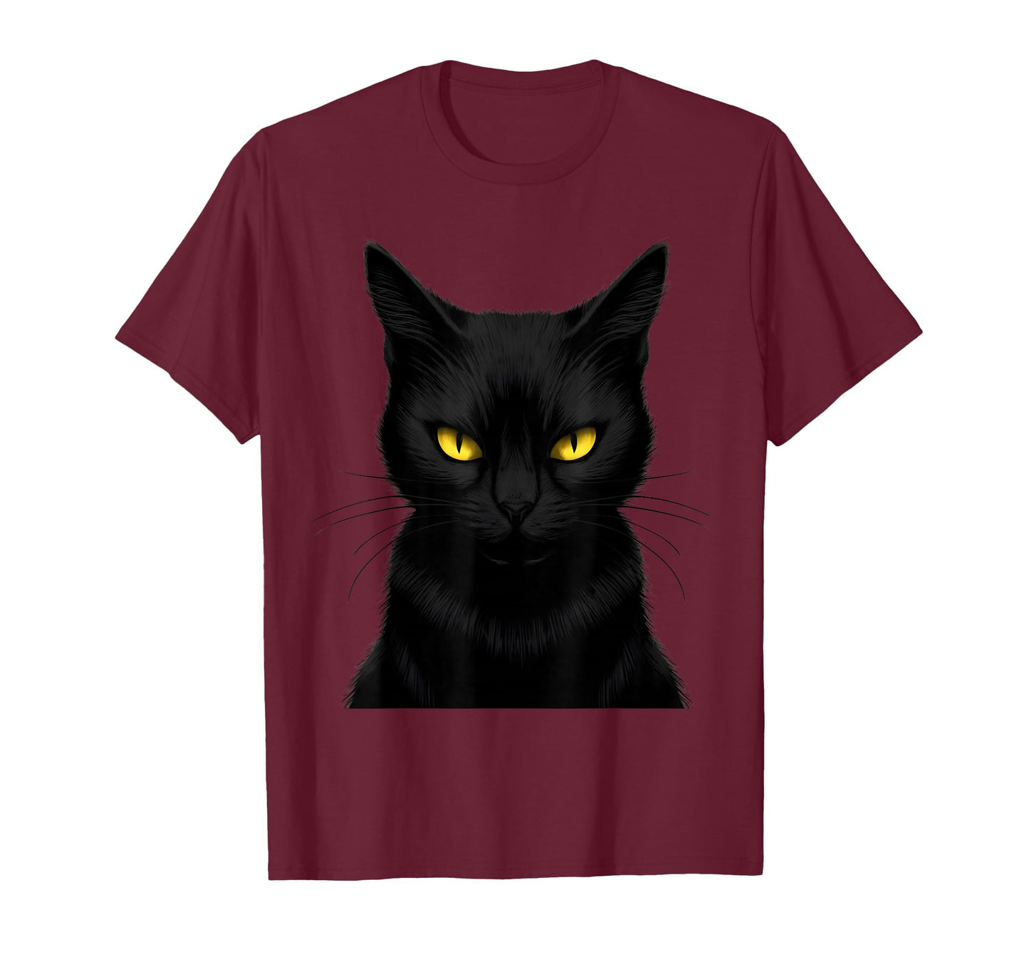 Black Cat Yellow Eyes Graphic Men Women Boys Girls T-Shirt