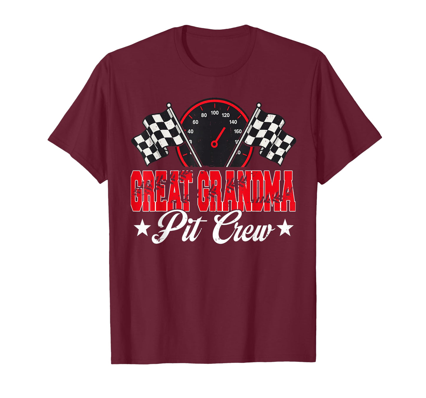 Race Car Birthday Party Racing Family Great Grandma Pit Crew T-Shirt