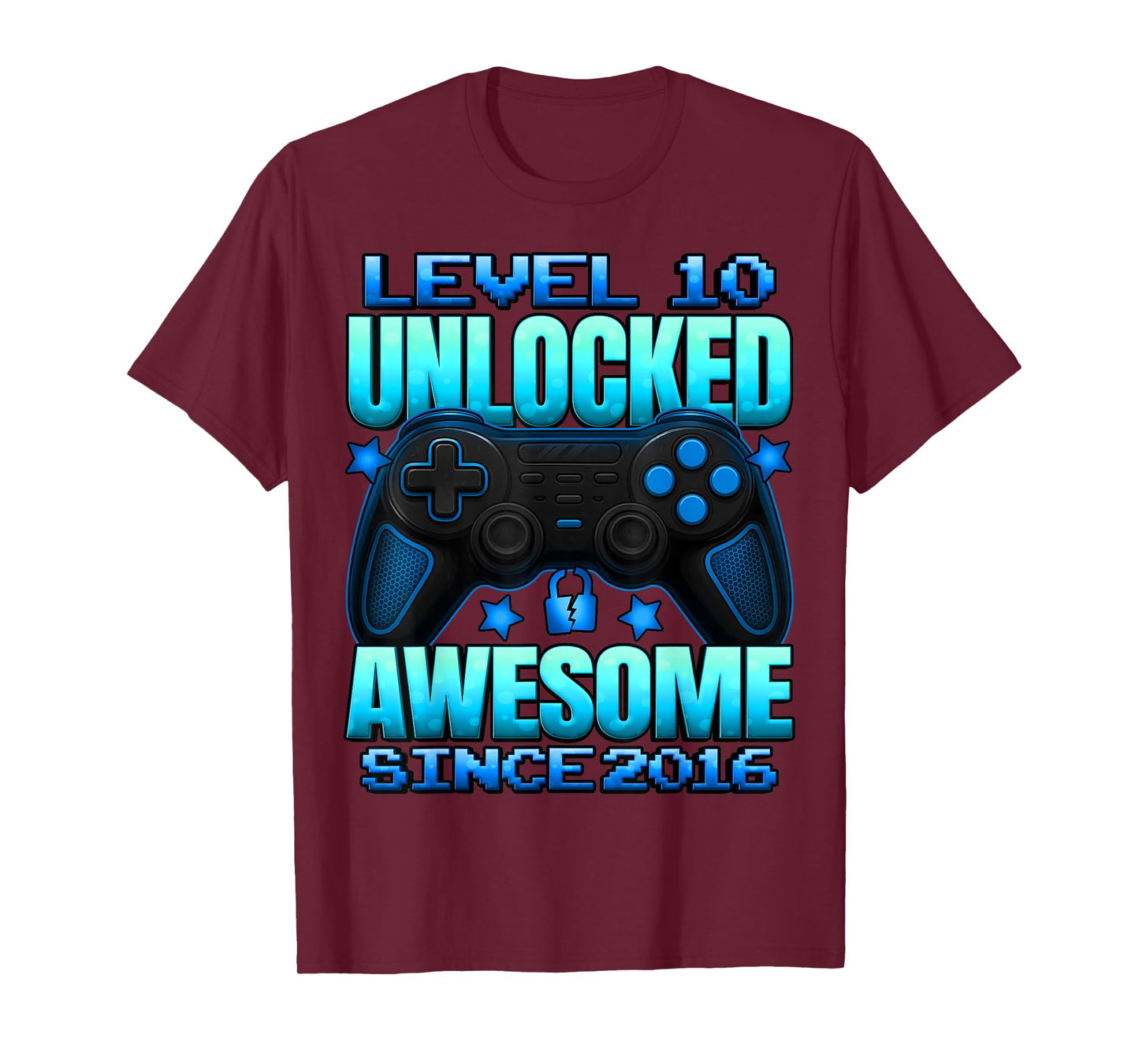 Level 10 Unlocked 10 Year Old Gifts Boys 10th Birthday Boy T-Shirt