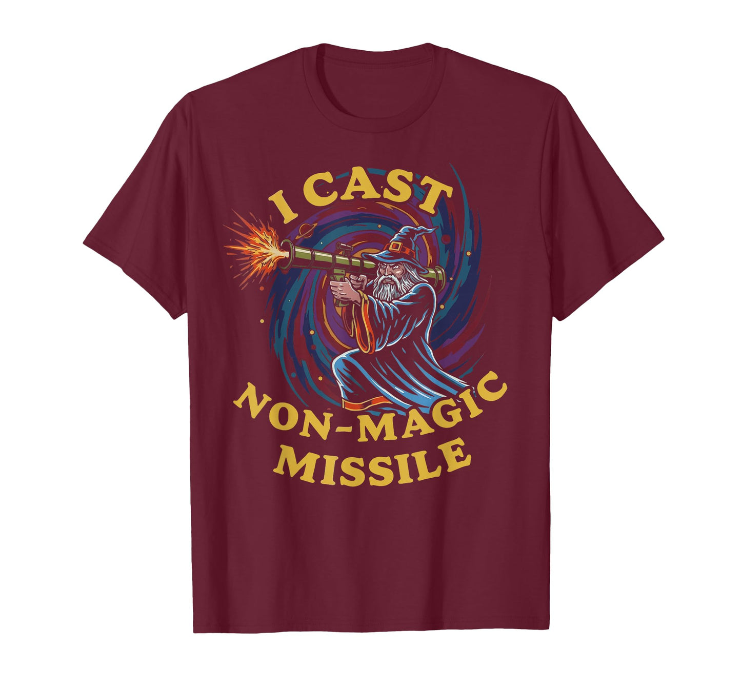 I Cast Non-Magic Missile Funny Wizard Parody Meme T-Shirt