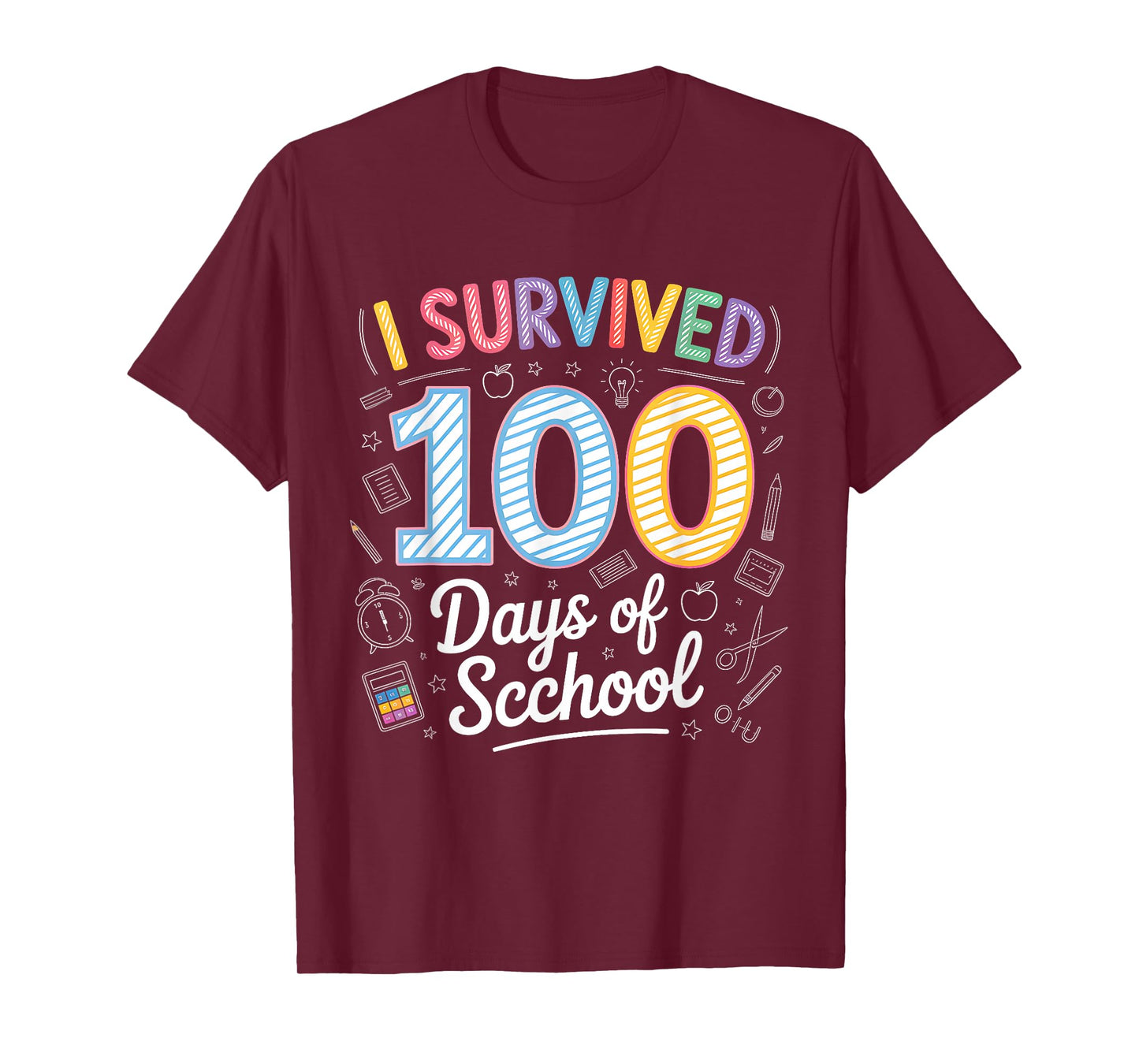 I Survived 100 Days of School Teacher Kids 100 Days Smarter T-Shirt