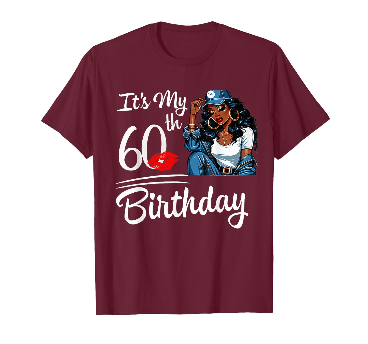 It's My 60th Birthday 60 Years Old Black Melanin Women Girl T-Shirt