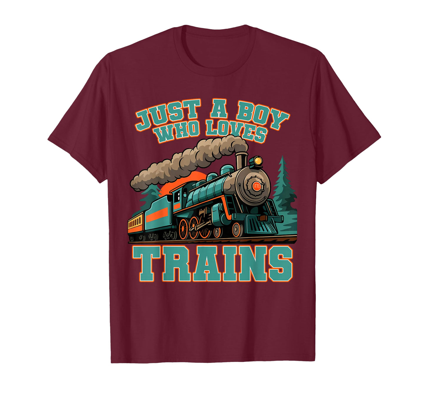 Just A Boy Who Loves Trains Cute Train Lovers T-Shirt