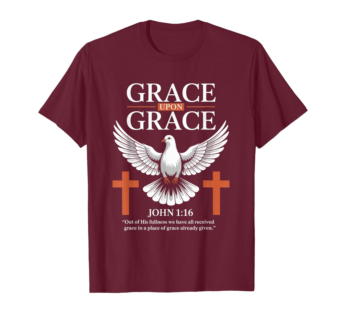 Grace Upon Grace Dove Christian Streetwear T-Shirt