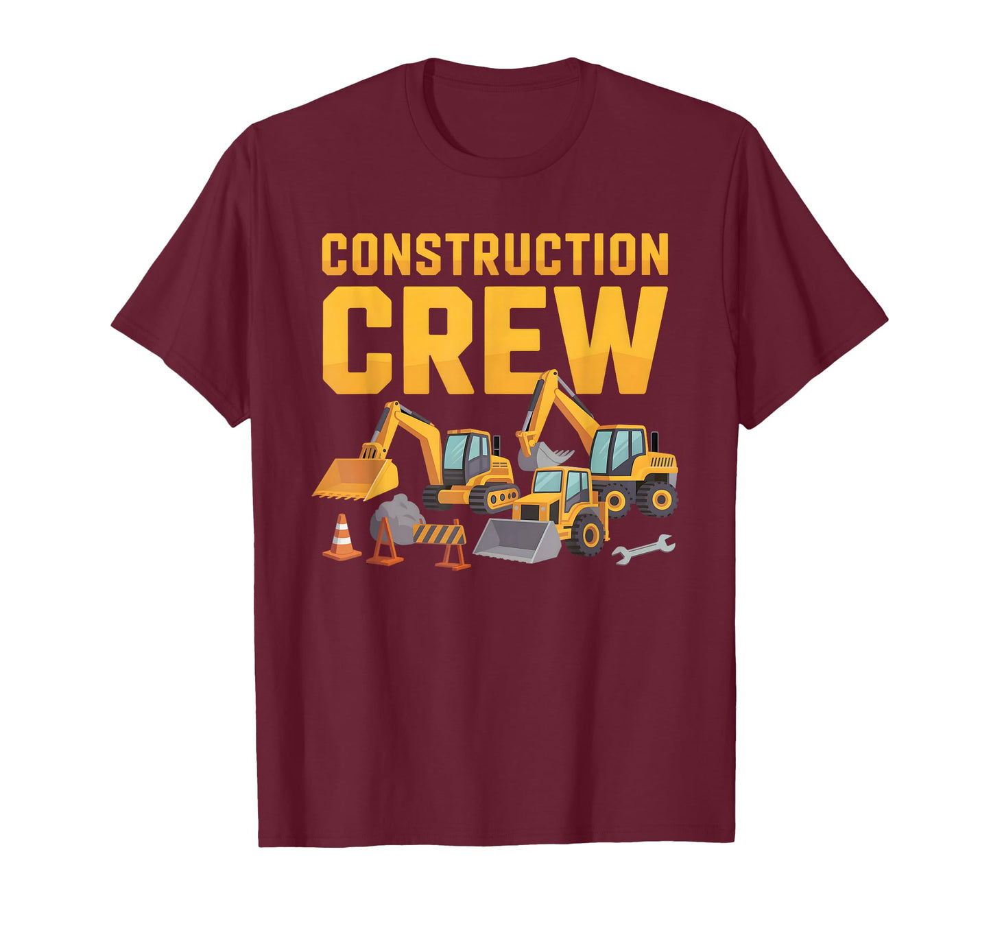 Boys Construction Crew Birthday Theme Digger Matching Outfit T-Shirt