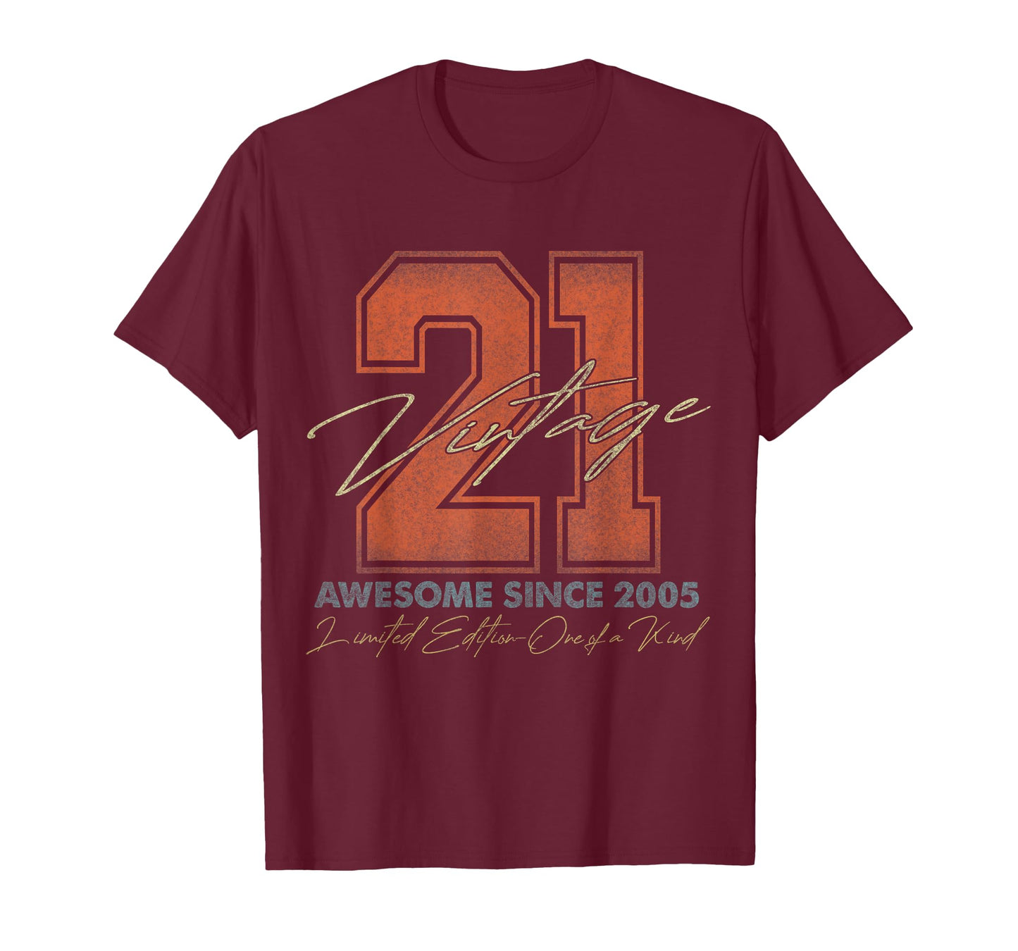 21 Year Old Gifts Vintage 2005 Limited Edition 21st Birthday T-Shirt