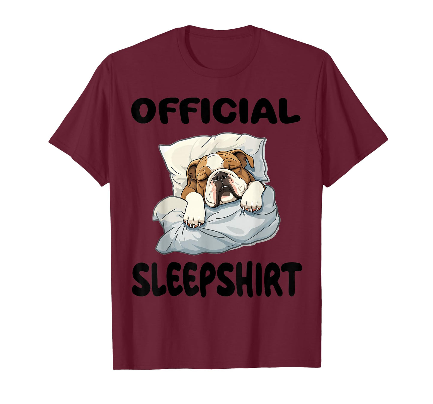 English Bulldog Animal Official Sleepshirt Pajamas Nightgown T-Shirt