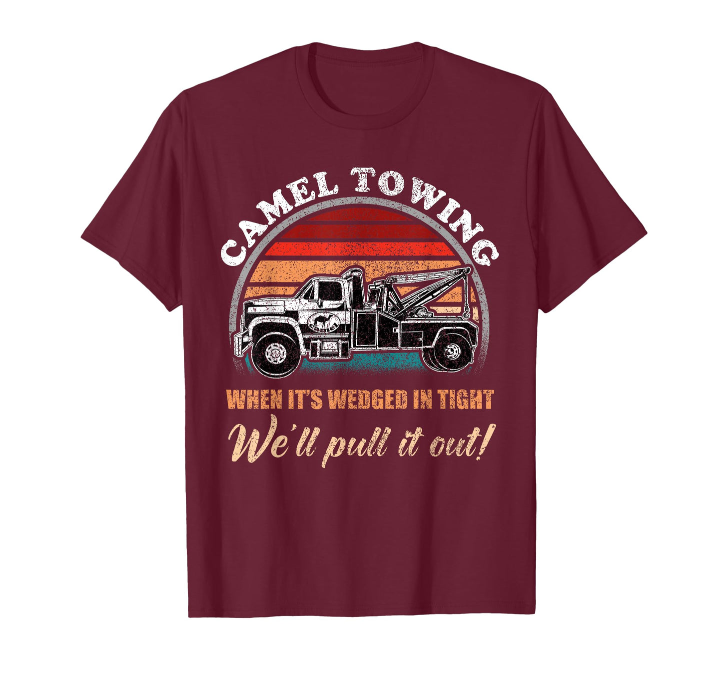 Vintage Camel Towing Humor Tow Truck T-Shirt