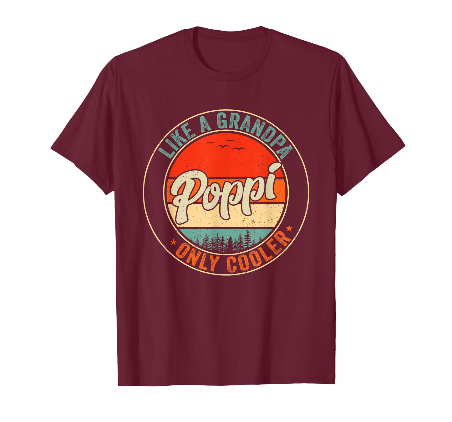 Poppi Like A Grandpa Only Cooler Retro Father's Day Men T-Shirt