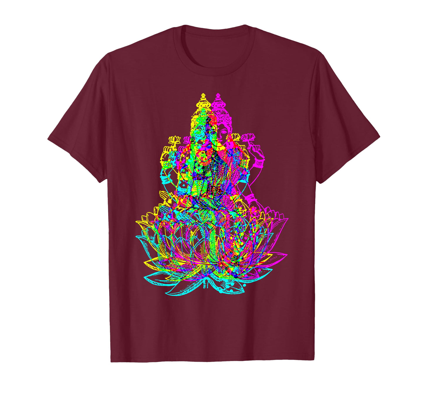 Hindu Goddess Lakshmi Shakti - Psychedelic Colors T-Shirt T-Shirt