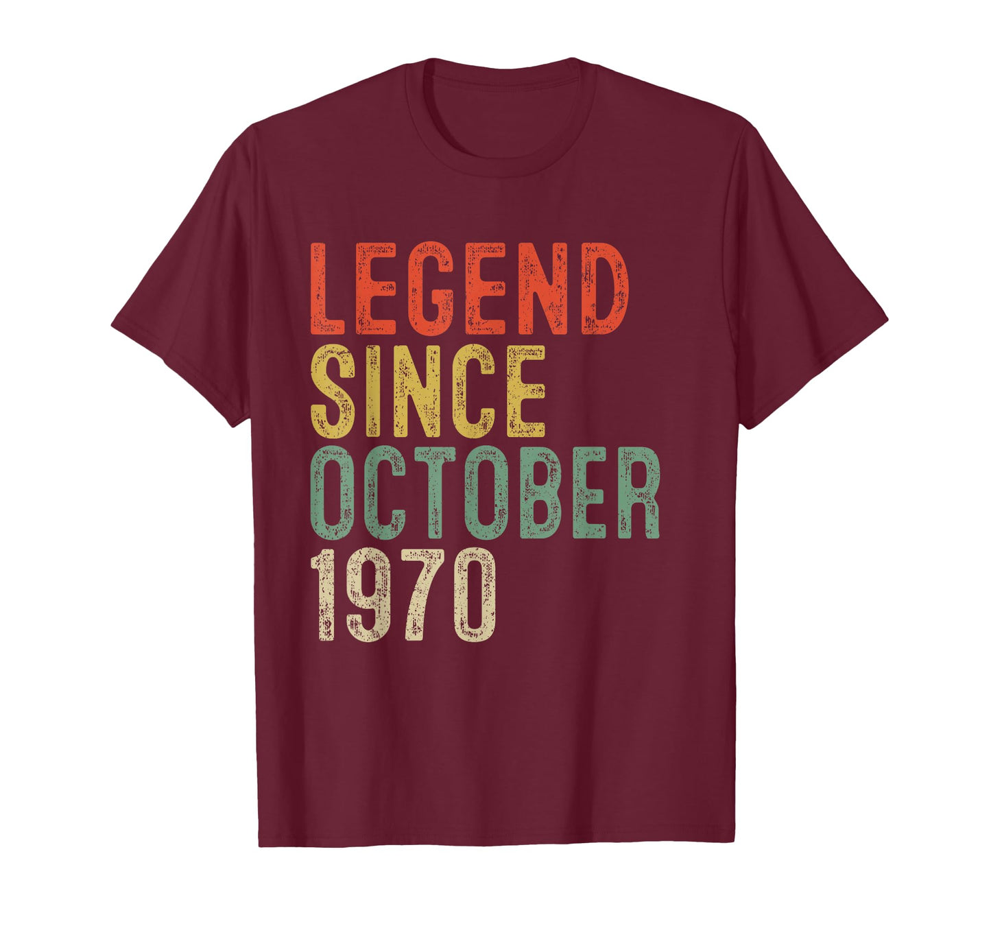 Legend Since October 1970 55th Birthday Gifts 55 Year Old T-Shirt