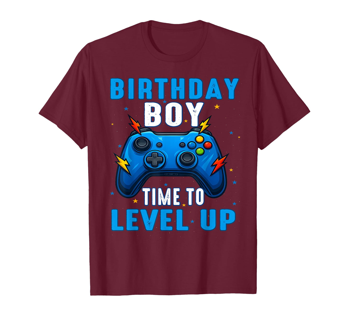 Birthday Boy Time To Level Up Gamer Video Game 7 Years Old T-Shirt