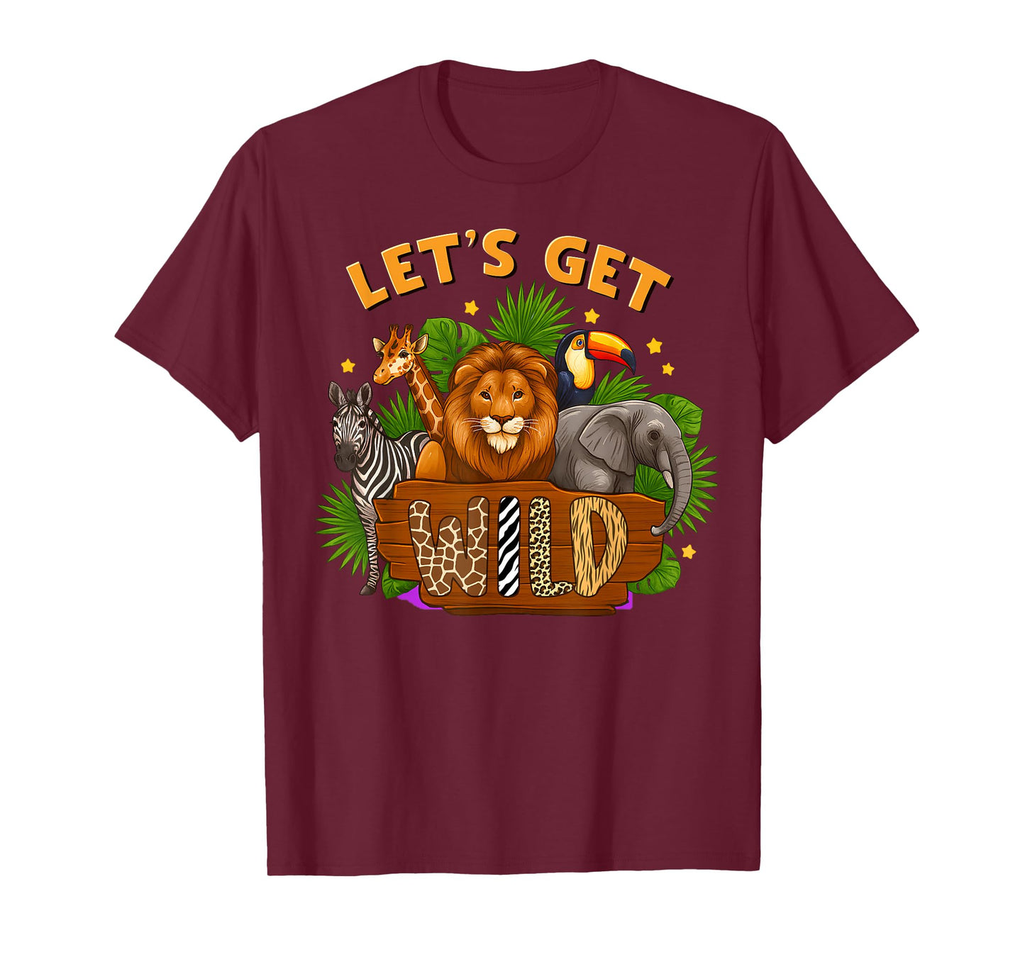 Let's Get Wild Zoo Animals Wildlife Birthday Party Safari T-Shirt