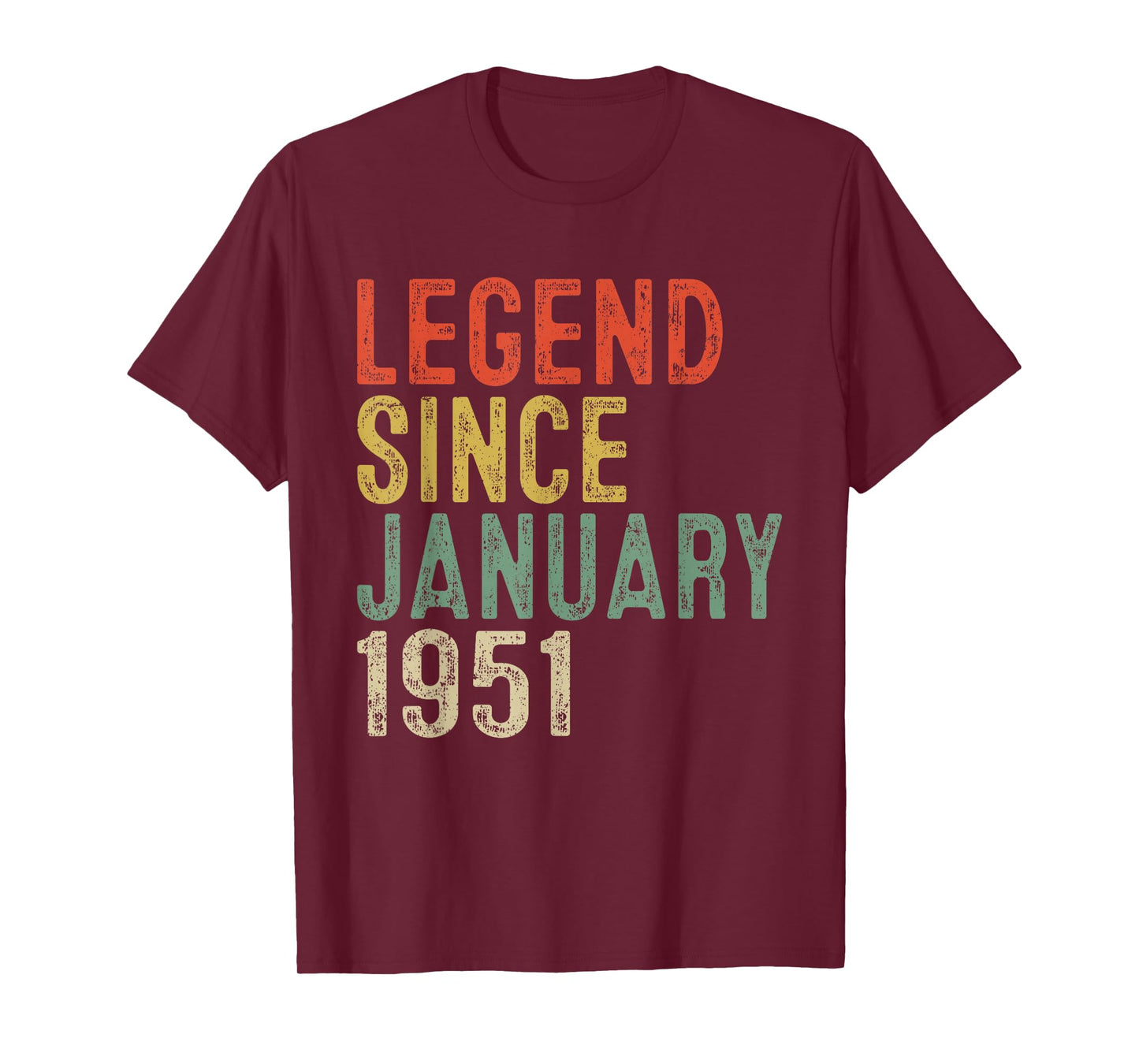 Legend Since January 1951 75th Birthday Gifts 75 Year Old T-Shirt
