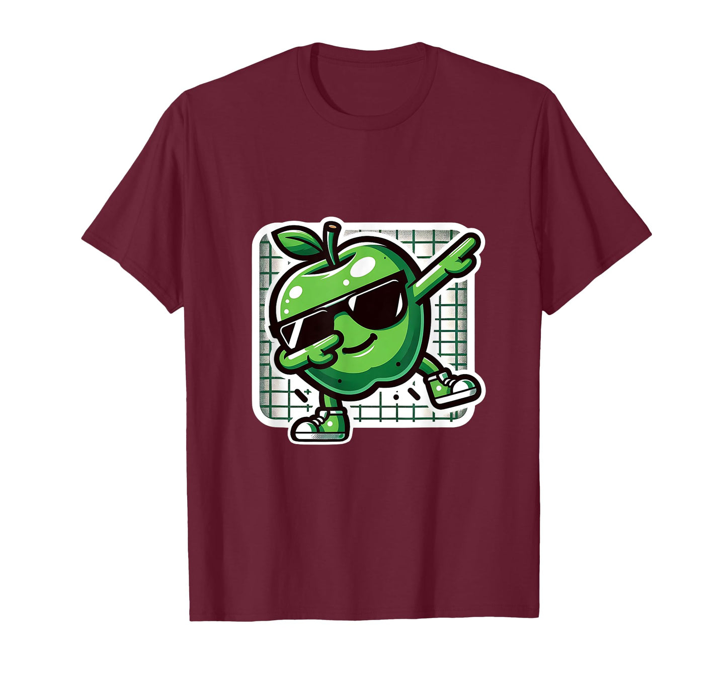 Funny Dab Apple Dancing Dabbing Fruit Meme T-Shirt
