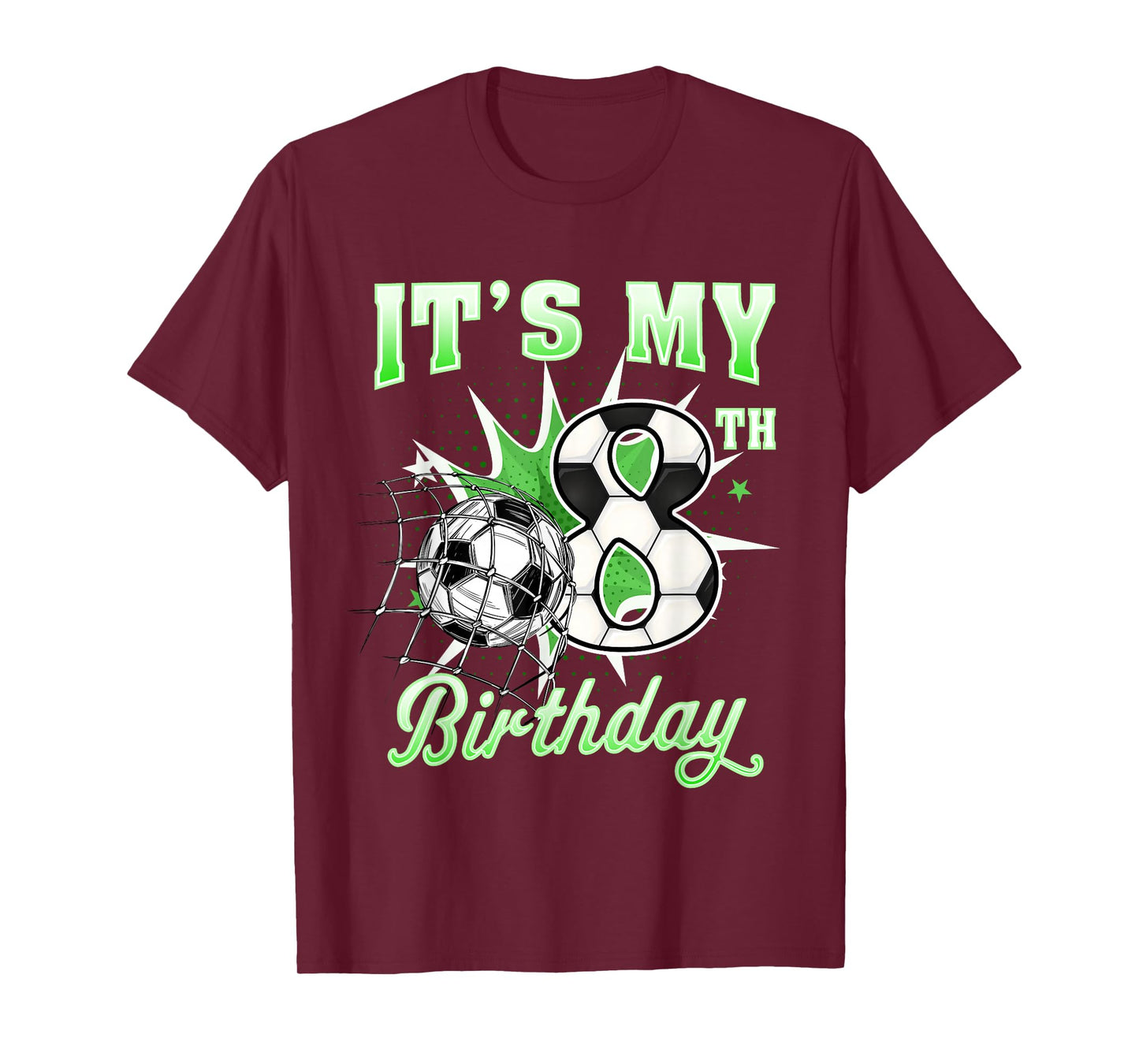 8 Year Old It's My 8th Birthday Soccer Ball Shirt for Boys T-Shirt