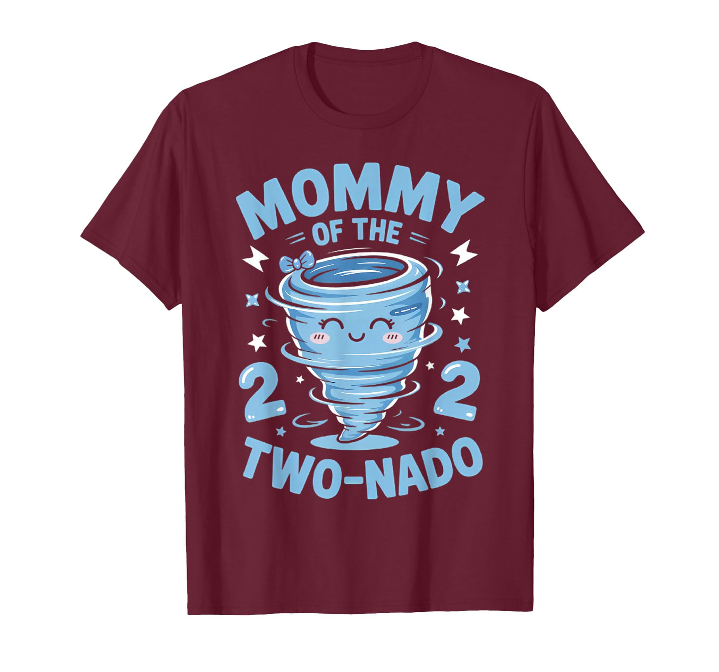 Mommy of the Two-nado Tornado Theme 2nd Birthday Party Kids T-Shirt