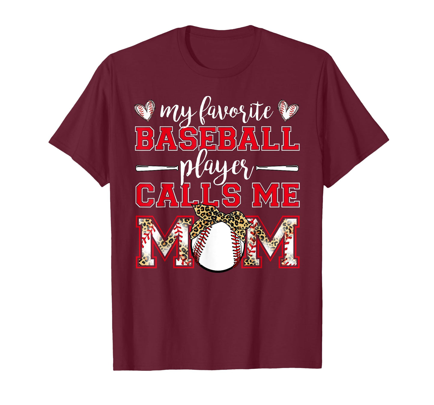Baseball Mom Shirt My Favorite Baseball Player Calls Me Mom T-Shirt