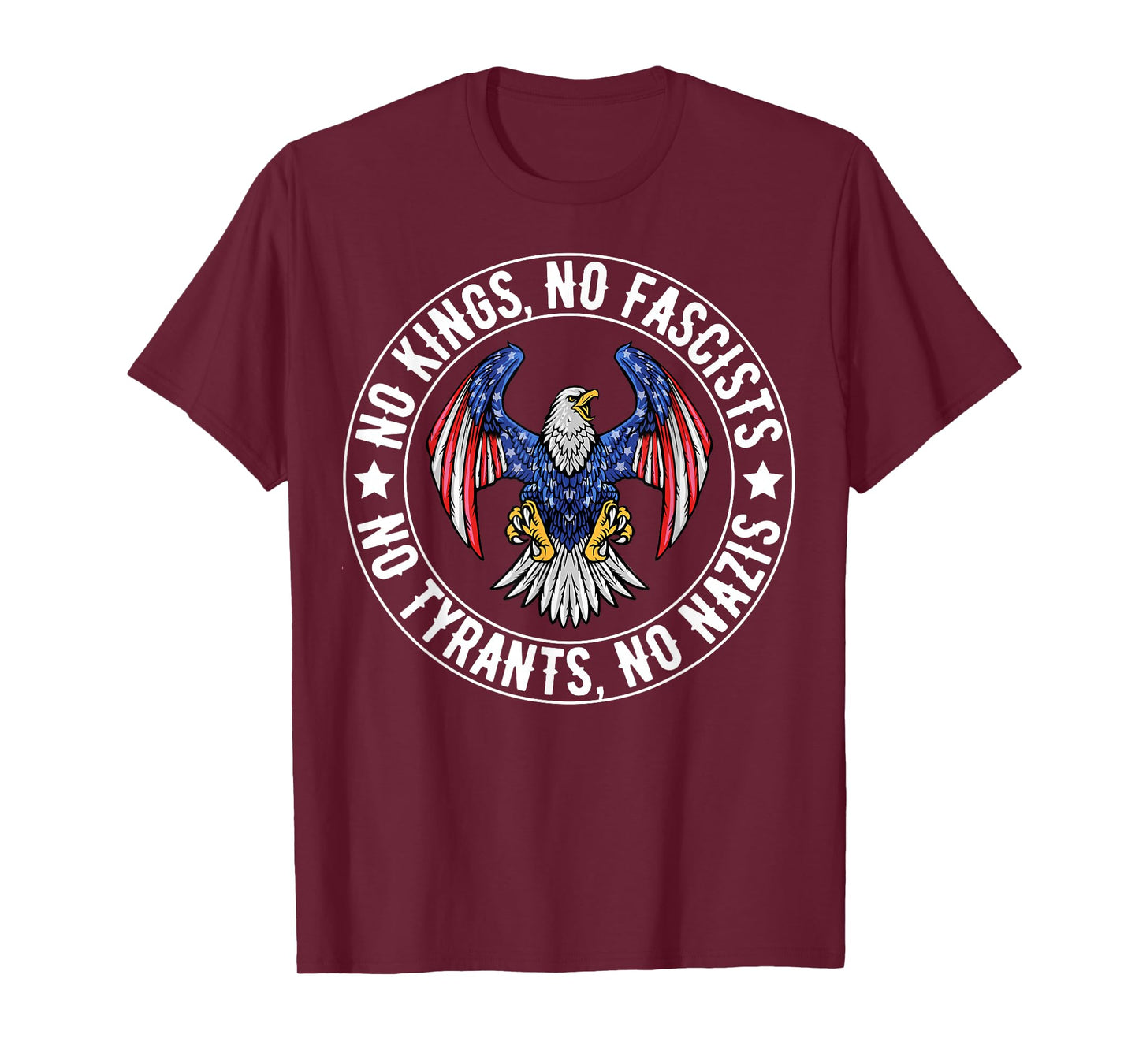No Kings in America No Fascists We The People Political T-Shirt
