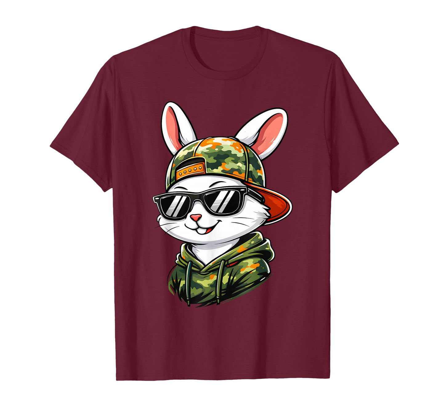 Funny Cool Rabbit Camo Easter Men Boy Toddler Kid T-Shirt