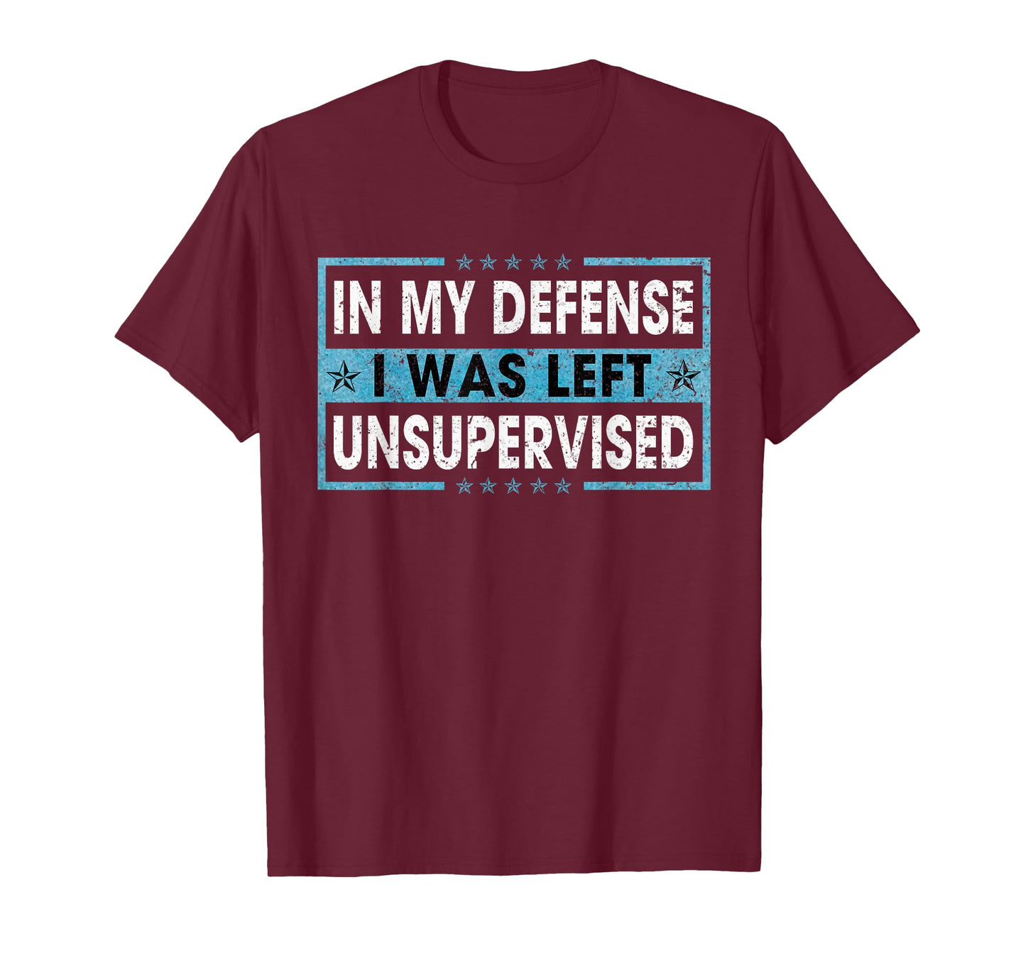 Funny Saying In My Defense I Was Left Unsupervised Retro T-Shirt