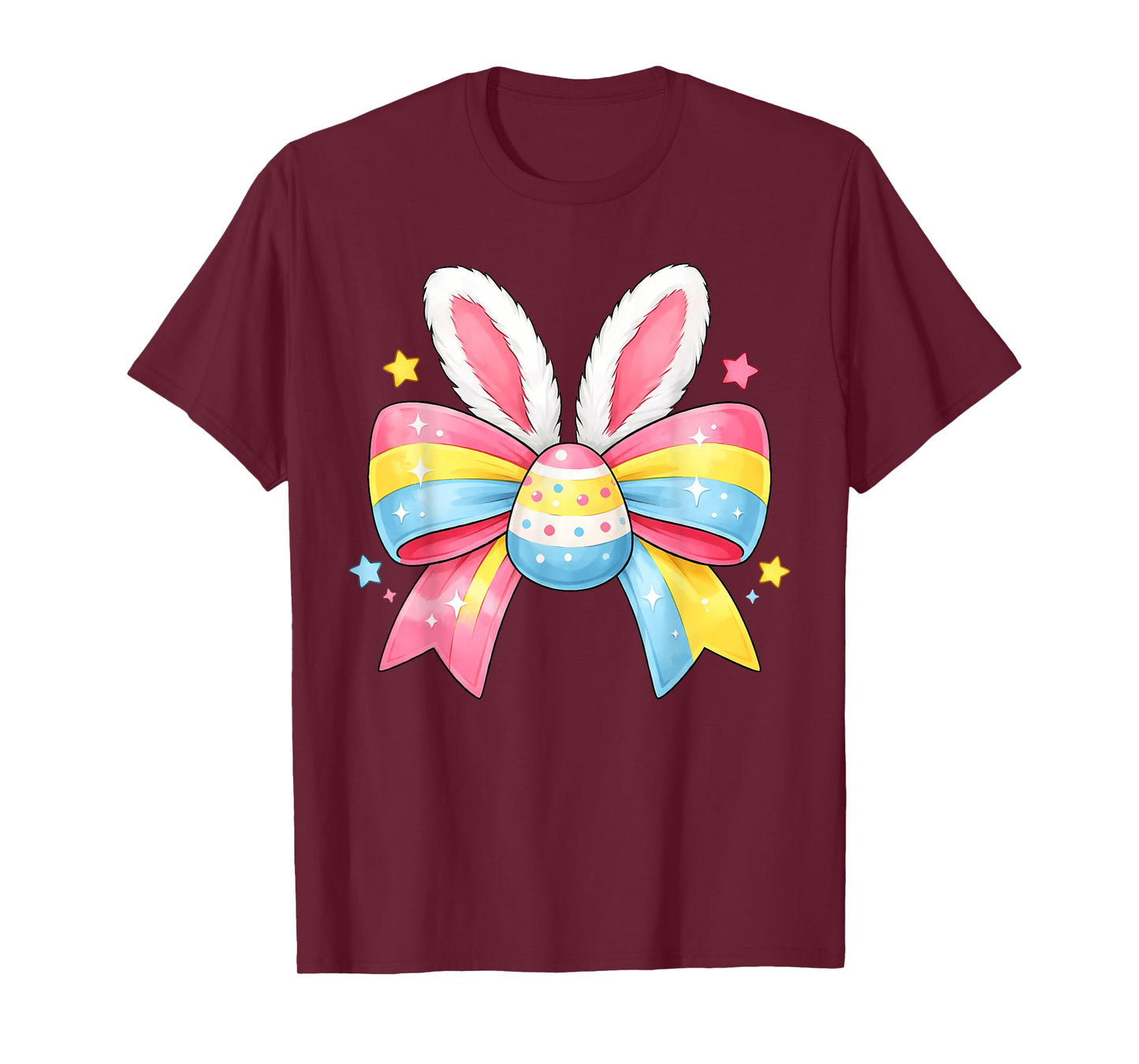 Girls Easter Cute Coquette Bow Egg Easter Kids Girls Women T-Shirt