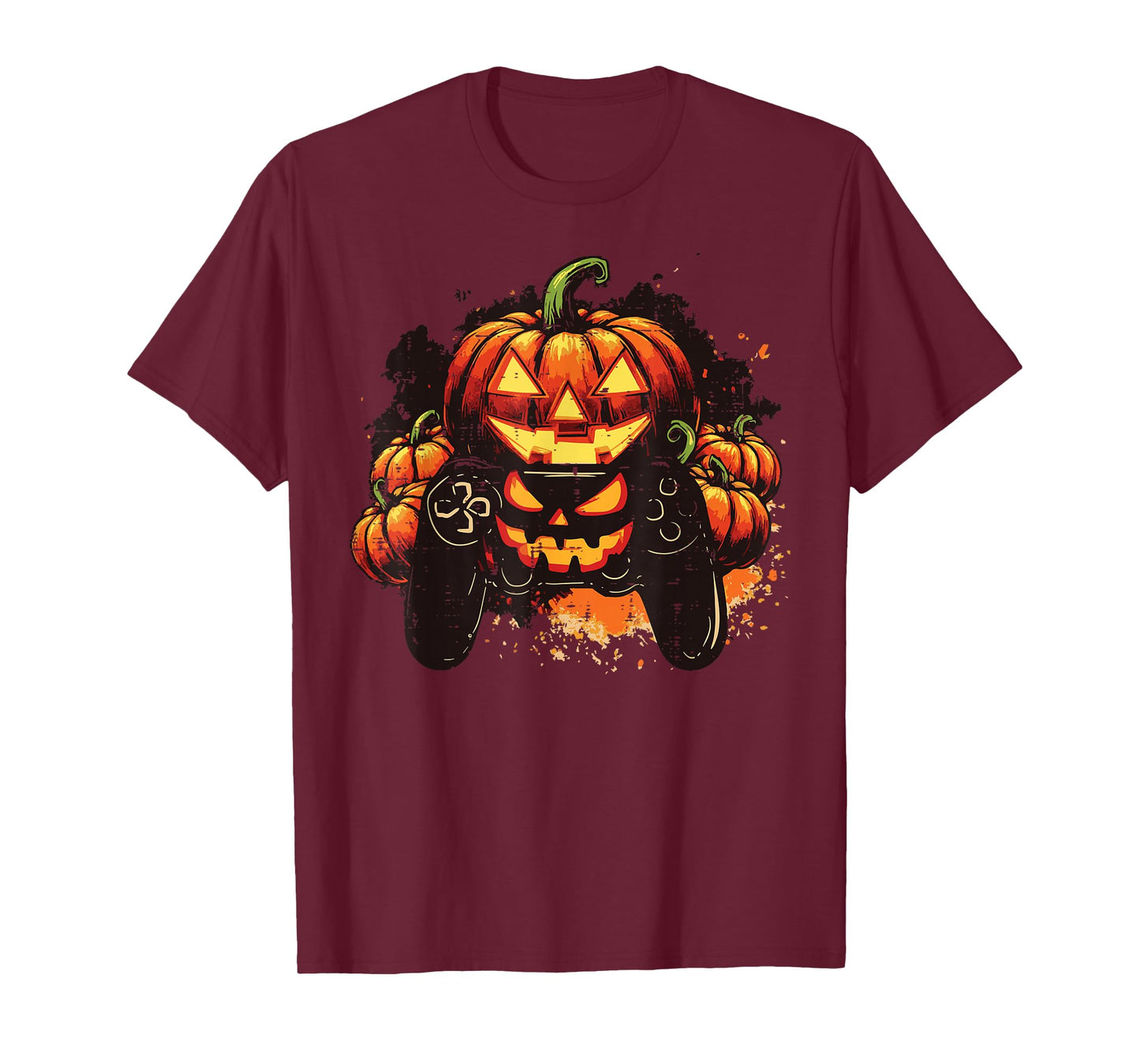 Halloween Gamer Controller Pumpkin Costume Men Boys Kids T-Shirt