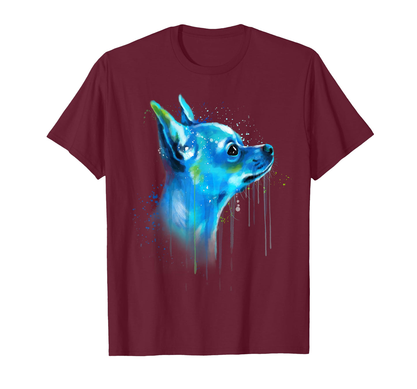 Cute Chihuahua Watercolor Painting Art T-Shirt