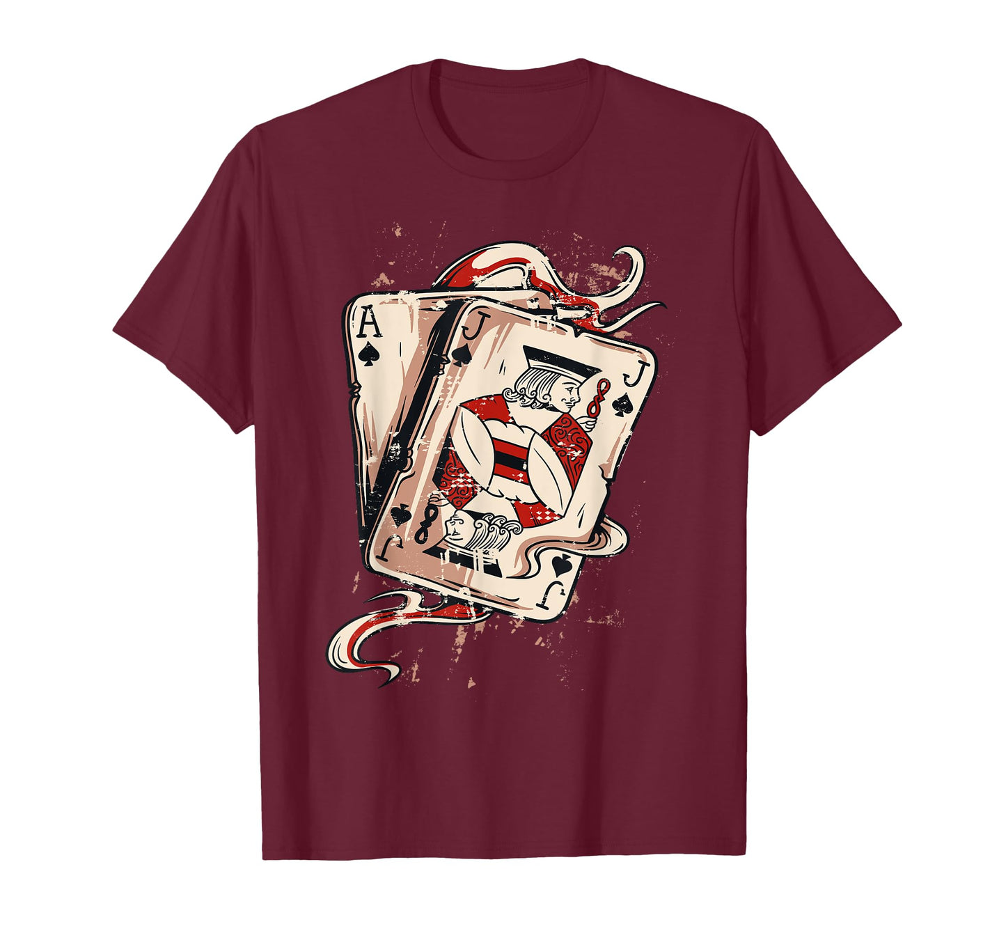 Poker Hand Ace and Jack Playing Cards Blackjack T-Shirt