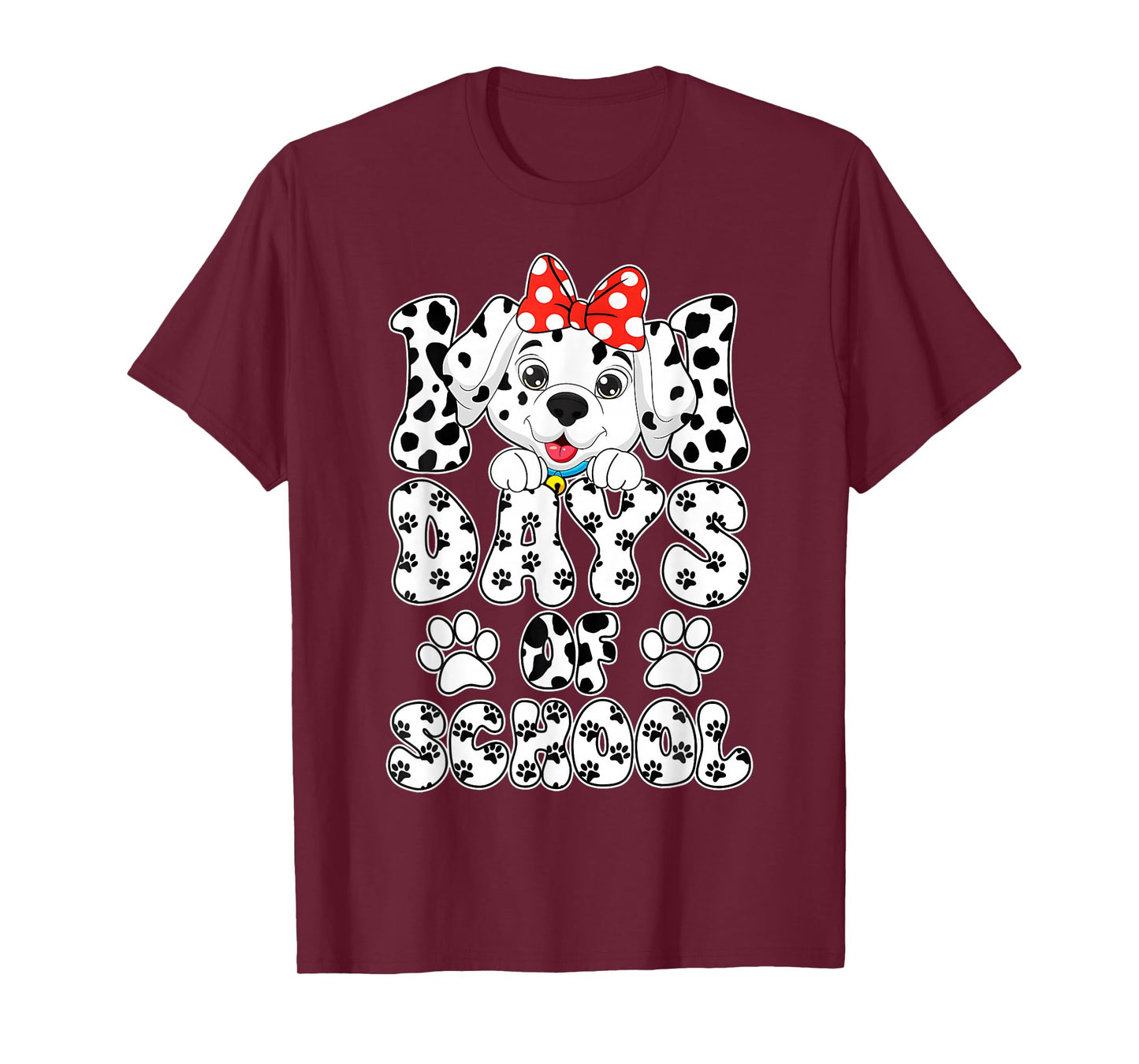 100 Days of School Dalmatian Dog Kids 100 Days Smarter T-Shirt