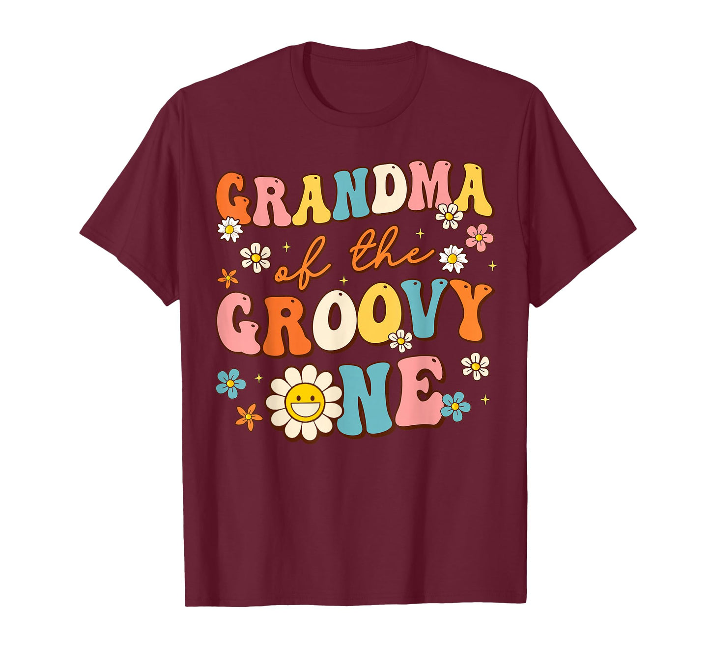 Grandma Of Groovy One 1st Birthday Pregnancy Announcement T-Shirt