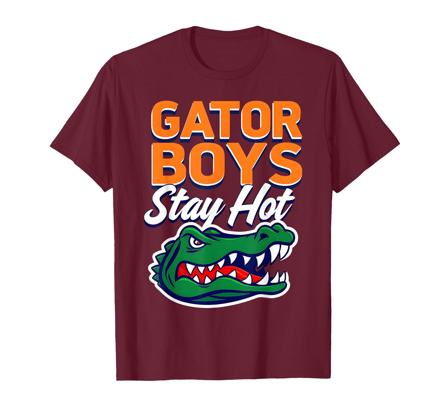 Gator Boys Stay Hot Bold Retro Alligator Graphic Design T-Shirt