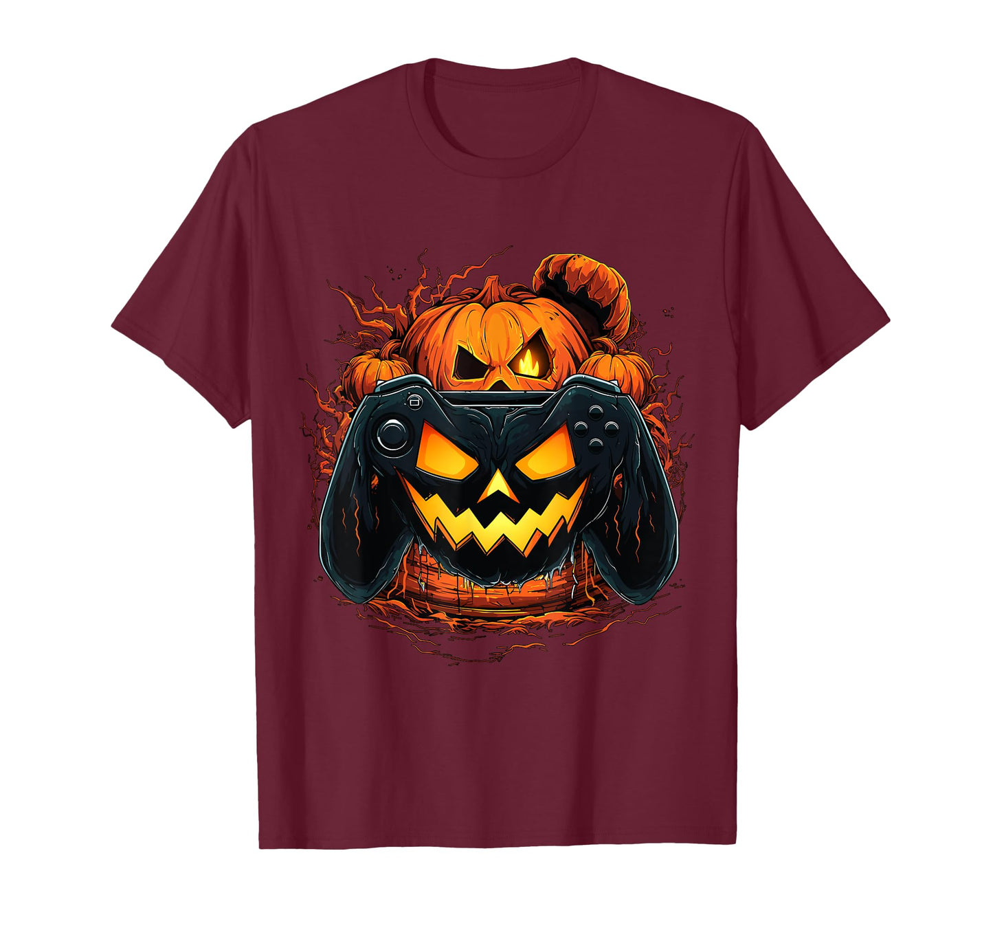 Halloween Shirt Gamer Gaming Pumpkin Boys Halloween Costume T-Shirt